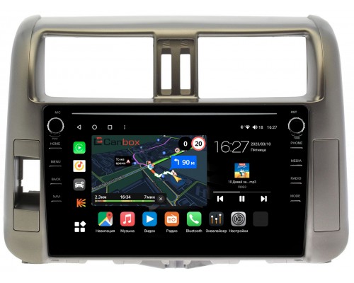 Toyota LC Prado 150 2009-2013 (для авто с усилителем) Canbox M-Line 7891-9005 на Android 10 (4G-SIM, 2/32, DSP, IPS) С крутилками