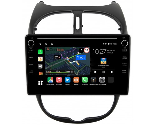 Peugeot 206 (1998-2012) Canbox M-Line 7891-9117 Android 10 (4G-SIM, 2/32, DSP, IPS) С крутилками