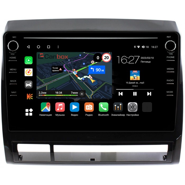 Штатная магнитола Toyota Tacoma II 2004-2011 (глянец) Canbox M-Line 7891-9173 на Android 10 (4G-SIM, 2/32, DSP, IPS) С крутилками