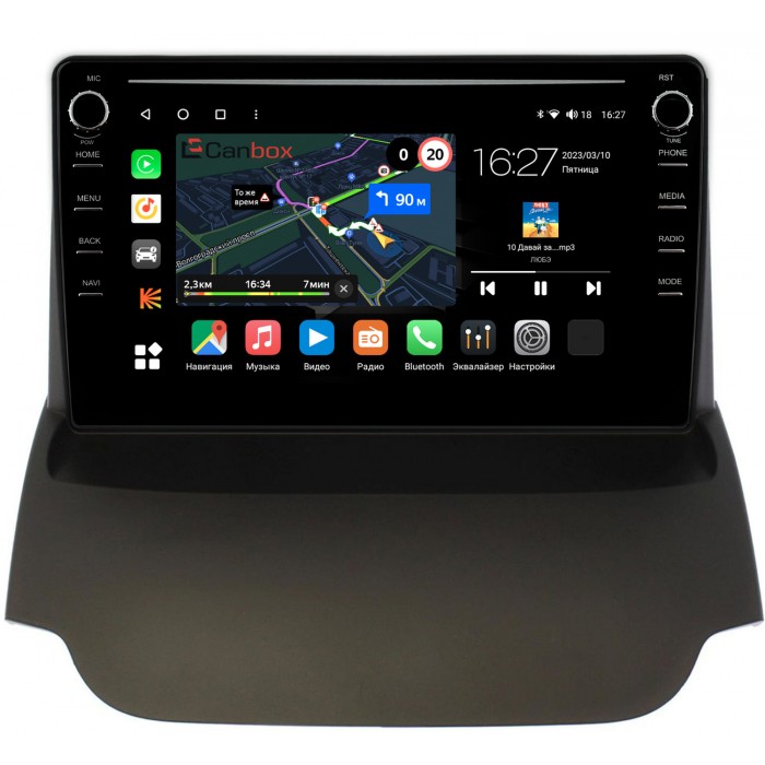Штатная магнитола Ford Ecosport (2014-2018) Canbox M-Line 7891-9176 на Android 10 (4G-SIM, 2/32, DSP, IPS) С крутилками