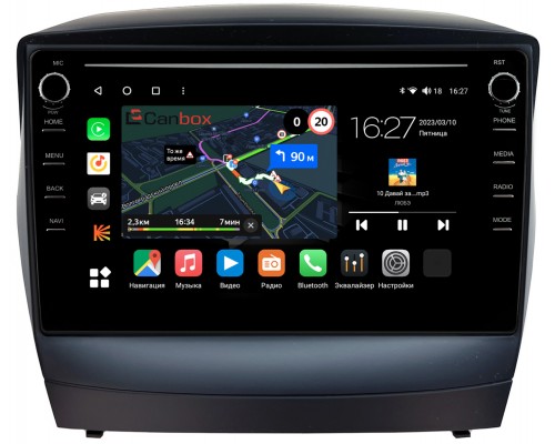 Hyundai ix35, Tucson II 2011-2015 (для авто с камерой) Canbox M-Line 7891-9180 на Android 10 (4G-SIM, 2/32, DSP, IPS) С крутилками