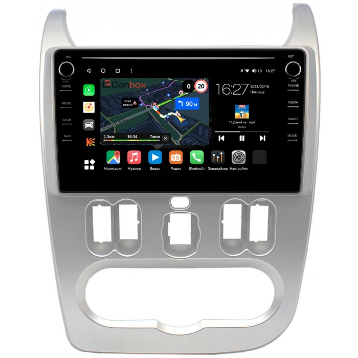 Штатная магнитола Lada Largus 2012-2021 Canbox M-Line 7891-9181 Android 10 (4G-SIM, 2/32, DSP, IPS) С крутилками