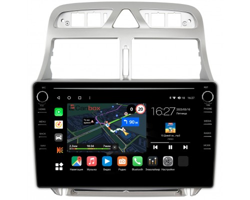 Peugeot 307 (2001-2008) (тип 2) Canbox M-Line 7891-9188 Android 10 (4G-SIM, 2/32, DSP, IPS) С крутилками