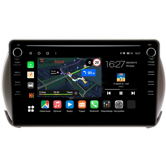 Штатная магнитола Suzuki Alto (2009-2014) Canbox M-Line 7891-9281 на Android 10 (4G-SIM, 2/32, DSP, IPS) С крутилками