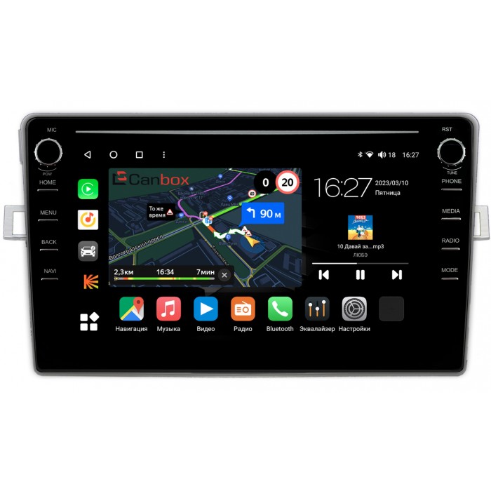 Штатная магнитола Toyota Verso 2009-2018 (для авто с климатом) Canbox M-Line 7891-9409 на Android 10 (4G-SIM, 2/32, DSP, IPS) С крутилками