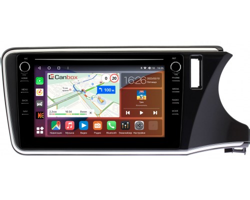 Honda Grace (2014-2020) (правый руль) Canbox H-Line 7892-9-1143 на Android 10 (4G-SIM, 3/32, DSP, IPS) С крутилками
