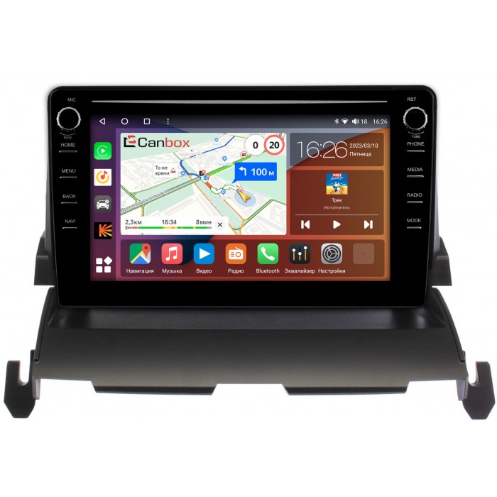 Штатная магнитола Dodge Journey I 2008-2011 Canbox H-Line 7892-9-1169 на Android 10 (4G-SIM, 3/32, DSP, IPS) С крутилками