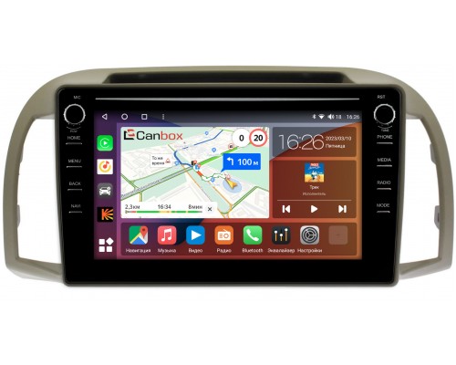 Nissan Micra III (K12), March III (K12) 2006-2010 Canbox H-Line 7892-9-1354 на Android 10 (4G-SIM, 3/32, DSP, IPS) С крутилками