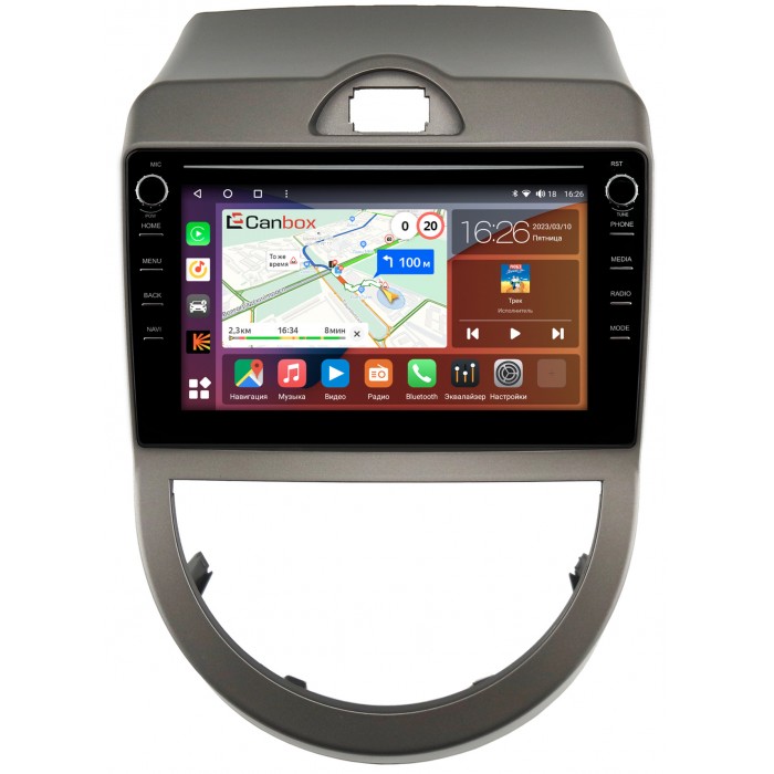 Штатная магнитола Kia Soul I 2008-2011 Canbox H-Line 7892-9-337 на Android 10 (4G-SIM, 3/32, DSP, IPS) С крутилками