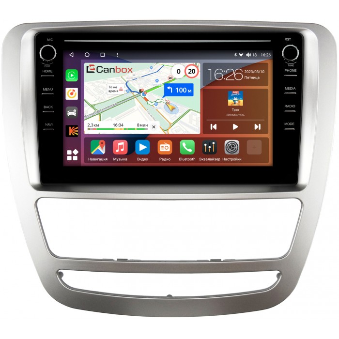 Штатная магнитола JAC T6 (2015-2022) Canbox H-Line 7892-9-4282 на Android 10 (4G-SIM, 3/32, DSP, IPS) С крутилками