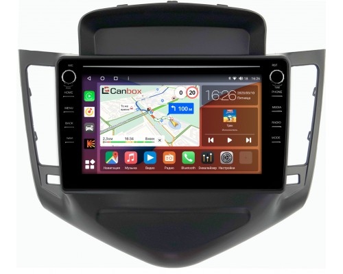 Chevrolet Cruze (2008-2012) (черная) Canbox H-Line 7892-9010 на Android 10 (4G-SIM, 3/32, DSP, IPS) С крутилками