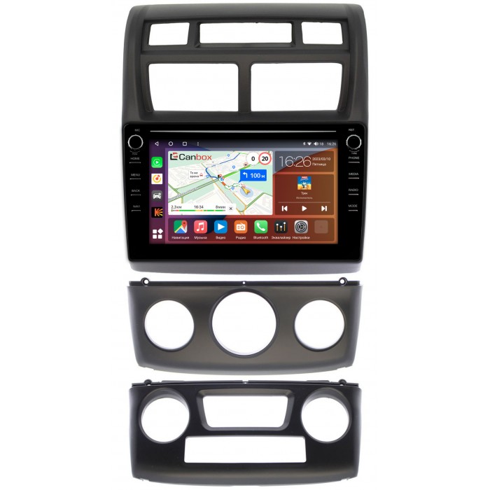 Штатная магнитола Kia Sportage II 2008-2010 Canbox H-Line 7892-9049 на Android 10 (4G-SIM, 3/32, DSP, IPS) С крутилками