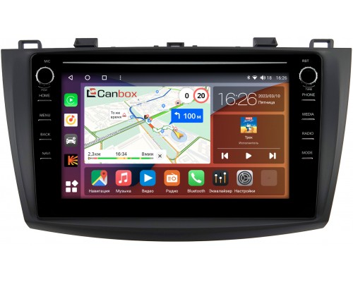 Mazda 3 (BL), Axela 2 (2009-2013) Canbox H-Line 7892-9050 на Android 10 (4G-SIM, 3/32, DSP, IPS) С крутилками