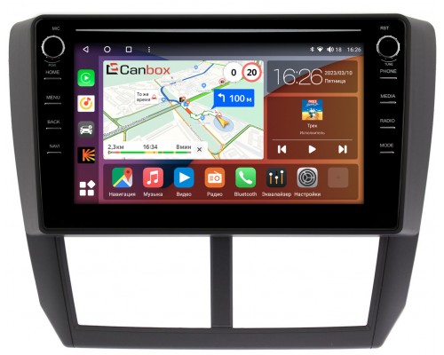 Subaru Forester 3, Impreza 3 (2007-2013) Canbox H-Line 7892-9080 на Android 10 (4G-SIM, 3/32, DSP, IPS) С крутилками