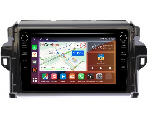 Toyota Fortuner 2 (2015-2022) Canbox H-Line 7892-9106 Android 10 (4G-SIM, 3/32, DSP, IPS) С крутилками