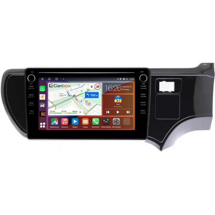 Штатная магнитола Toyota Aqua (2011-2021) Canbox H-Line 7892-9205 на Android 10 (4G-SIM, 3/32, DSP, IPS) С крутилками