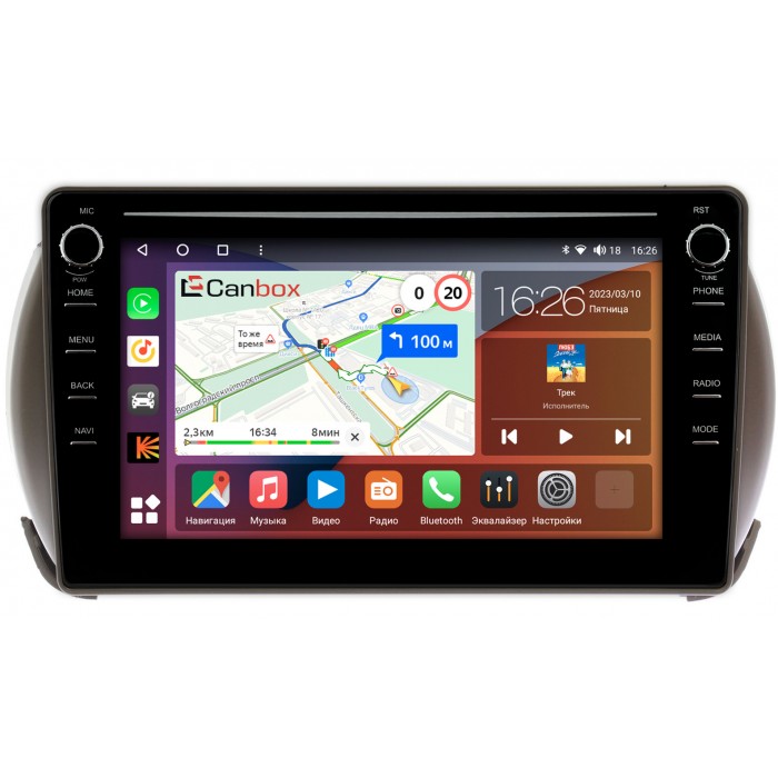 Штатная магнитола Suzuki Alto (2009-2014) Canbox H-Line 7892-9281 на Android 10 (4G-SIM, 3/32, DSP, IPS) С крутилками