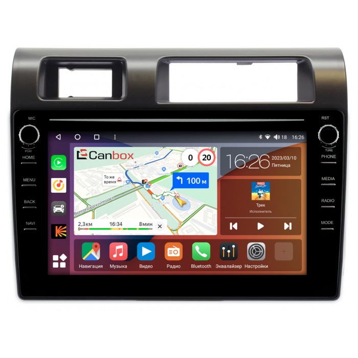 Штатная магнитола Toyota Land Cruiser 70 2007-2021 Canbox H-Line 7892-9286 на Android 10 (4G-SIM, 3/32, DSP, IPS) С крутилками