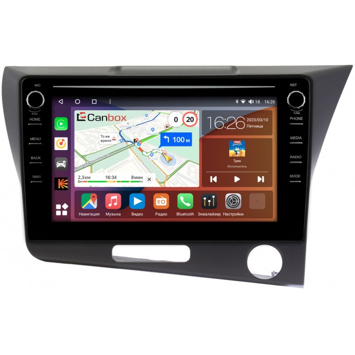 Штатная магнитола Honda CR-Z (2010-2016) Canbox H-Line 7892-9305 на Android 10 (4G-SIM, 3/32, DSP, IPS) С крутилками
