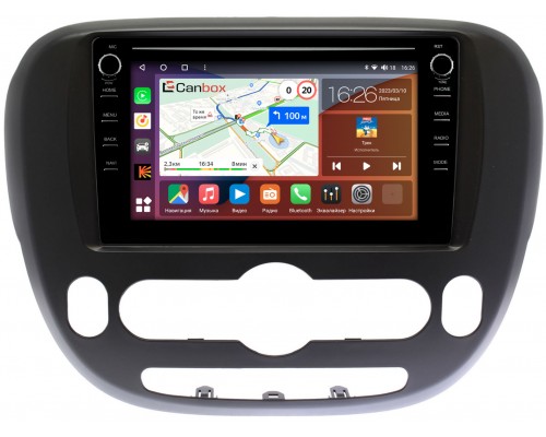 Kia Soul II 2013-2019 (с климат-контролем) Canbox H-Line 7892-9390 на Android 10 (4G-SIM, 3/32, DSP, IPS) С крутилками