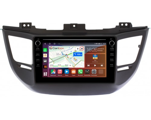 Hyundai Tucson III 2015-2018 Canbox H-Line 7893-9-064-1 на Android 10 (4G-SIM, 4/64, DSP, IPS) С крутилками для авто с камерой