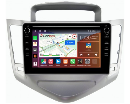 Chevrolet Cruze (2008-2012) (серебро) Canbox H-Line 7893-9-1284 на Android 10 (4G-SIM, 4/64, DSP, IPS) С крутилками