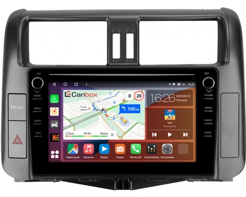 Toyota LC Prado 150 2009-2013 (для авто с круговым обзором) Canbox H-Line 7893-9-2750 на Android 10 (4G-SIM, 4/64, DSP, IPS) С крутилками