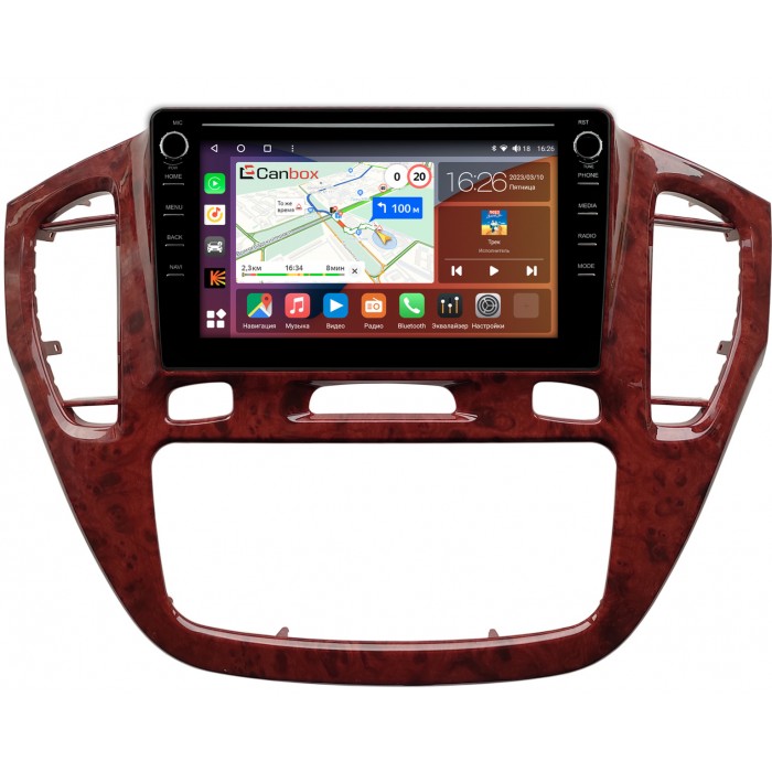 Штатная магнитола Toyota Highlander (U20), Kluger (XU20) (2000-2007) (орех) Canbox H-Line 7893-9-563 на Android 10 (4G-SIM, 4/64, DSP, IPS) С крутилками