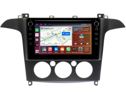 Ford S-MAX 2006-2015 (с кондиционером) Canbox H-Line 7893-9-FR098N на Android 10 (4G-SIM, 4/64, DSP, IPS) С крутилками