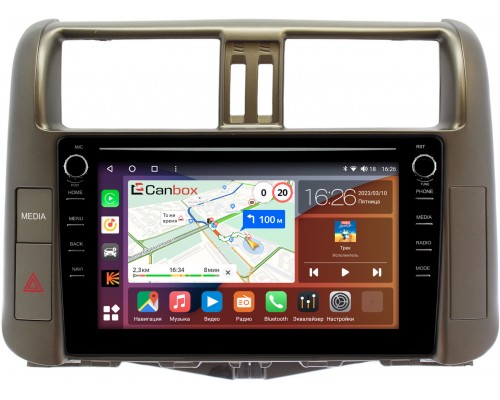 Toyota LC Prado 150 2009-2013 (для авто с круговым обзором) Canbox H-Line 7893-9005-1 на Android 10 (4G-SIM, 4/64, DSP, IPS) С крутилками