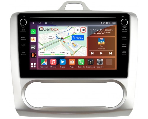 Ford Focus 2 (2005-2011) с климатом Canbox H-Line 7893-9060 Android 10 (4G-SIM, 4/64, DSP, IPS) С крутилками