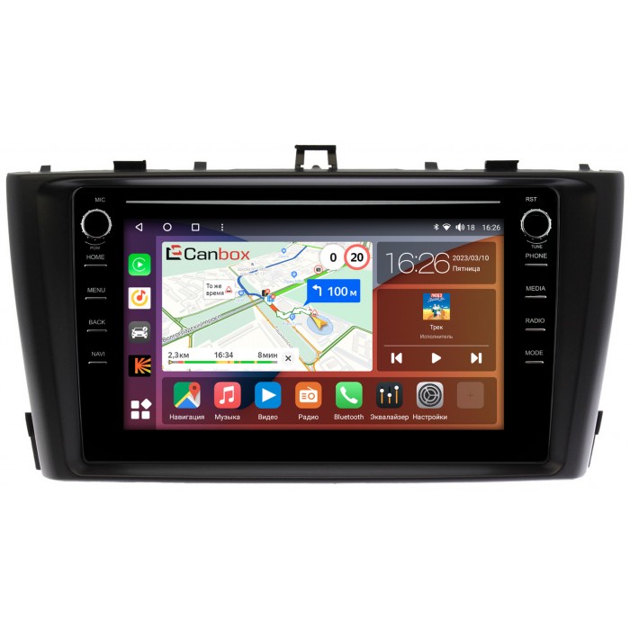 Штатная магнитола Toyota Avensis 3 (2008-2015) Canbox H-Line 7893-9170 на Android 10 (4G-SIM, 4/64, DSP, IPS) С крутилками