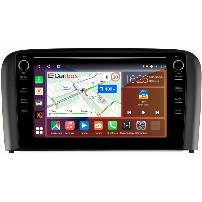 Штатная магнитола Volvo S80 I 1998-2006 Canbox H-Line 7893-9319 на Android 10 (4G-SIM, 4/64, DSP, IPS) С крутилками
