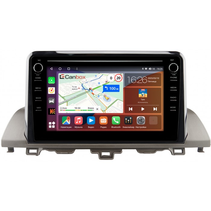 Штатная магнитола Honda Accord 10 (2017-2022) (глянец) Canbox H-Line 7894-9-036 на Android 10 (4G-SIM, 6/128, DSP, IPS) С крутилками