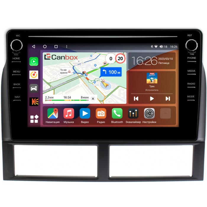 Штатная магнитола Jeep Grand Cherokee 2 (WJ) (1998-2004) Canbox H-Line 7894-9-1192 на Android 10 (4G-SIM, 6/128, DSP, IPS) С крутилками