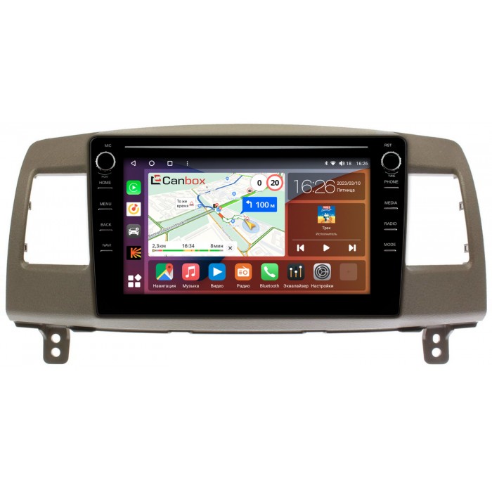 Штатная магнитола Toyota Mark II IX (X110), Verossa 2001-2007 (руль справа) Canbox H-Line 7894-9-1232 на Android 10 (4G-SIM, 6/128, DSP, IPS) С крутилками