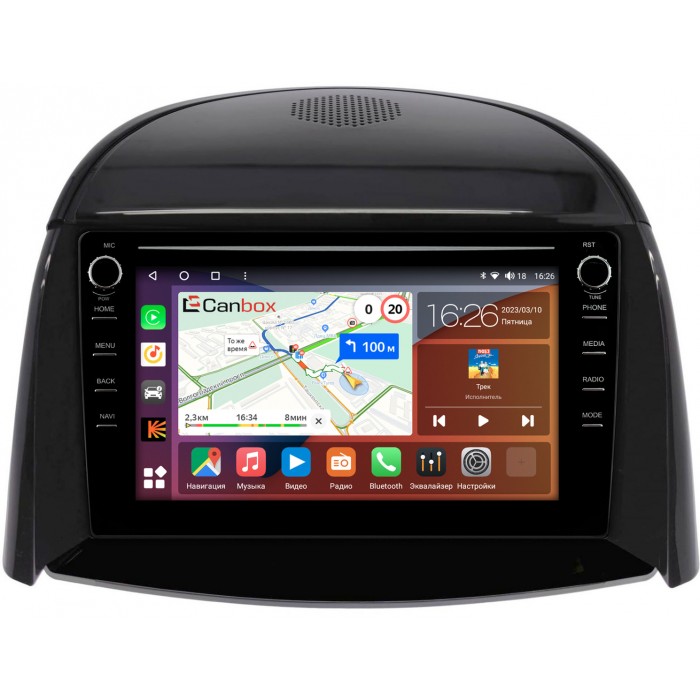 Штатная магнитола Renault Koleos I 2008-2016 Canbox H-Line 7894-9-1306 на Android 10 (4G-SIM, 6/128, DSP, IPS) С крутилками