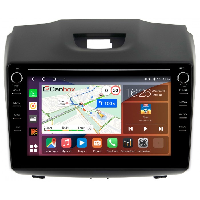 Штатная магнитола Isuzu D-Max 2 (2012-2020) (тип 2) Canbox H-Line 7894-9-293 на Android 10 (4G-SIM, 6/128, DSP, IPS) С крутилками