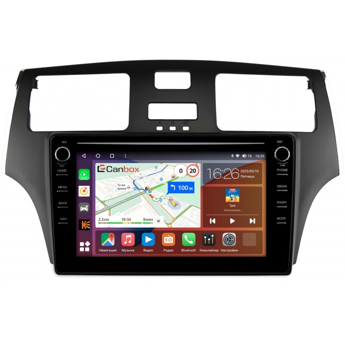 Штатная магнитола Lexus ES 4 (2001-2006) (черная) Canbox H-Line 7894-9-746 на Android 10 (4G-SIM, 6/128, DSP, IPS) С крутилками