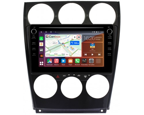 Mazda 6 (GG), Atenza (2002-2008) Canbox H-Line 7894-9160 на Android 10 (4G-SIM, 6/128, DSP, IPS) С крутилками