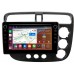 Штатная магнитола Honda Civic 7 (2000-2006) (с климатом) Canbox H-Line 7894-9206 Android 10 (4G-SIM, 6/128, DSP, IPS) С крутилками (правый руль)