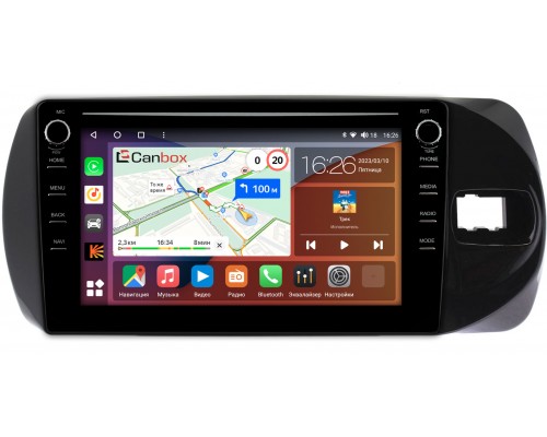 Toyota Vitz III (XP130) 2014-2019 (Тип 1) Canbox H-Line 7894-9374 на Android 10 (4G-SIM, 6/128, DSP, IPS) С крутилками