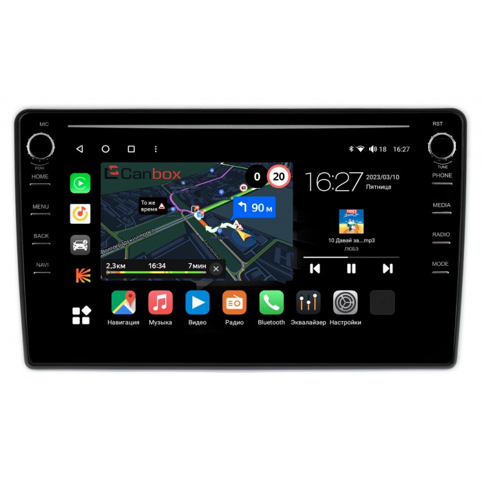 Штатная магнитола Toyota Ist 2001-2007 Canbox M-Line 7895-10-1183 на Android 10 (4G-SIM, 2/32, DSP, QLed) С крутилками