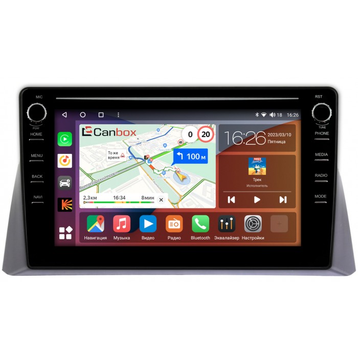 Штатная магнитола Honda Crosstour (2009-2012) Canbox H-Line 7896-10-1114 на Android 10 (4G-SIM, 3/32, DSP, QLed) С крутилками