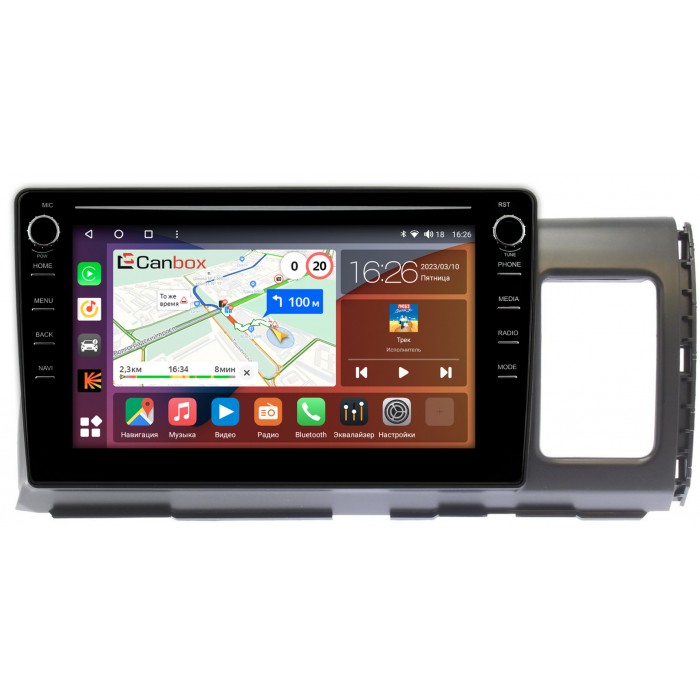 Штатная магнитола Toyota Wish I 2003-2009 Canbox H-Line 7896-10-1141 на Android 10 (4G-SIM, 3/32, DSP, QLed) С крутилками