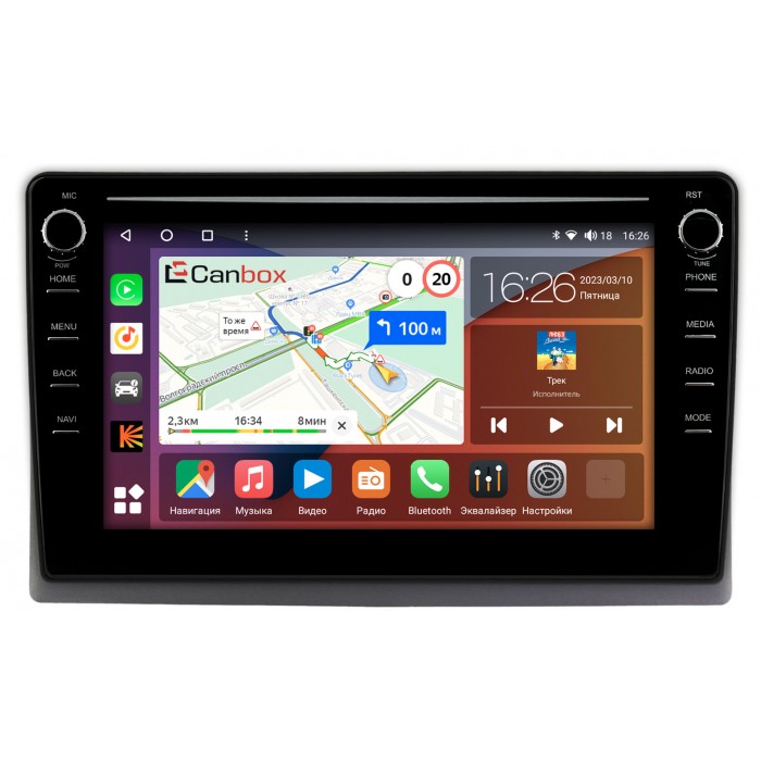 Штатная магнитола Mazda Biante (2008-2018) Canbox H-Line 7896-10-1292 на Android 10 (4G-SIM, 3/32, DSP, QLed) С крутилками