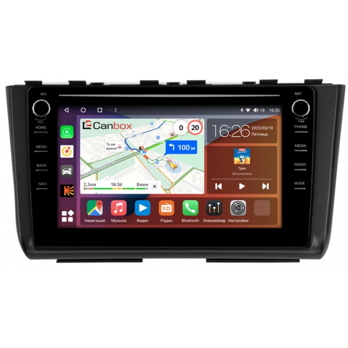 Штатная магнитола Hyundai Creta 2 (2021-2022) (матовая) Canbox H-Line 7896-10-2526 на Android 10 (4G-SIM, 3/32, DSP, QLed) С крутилками