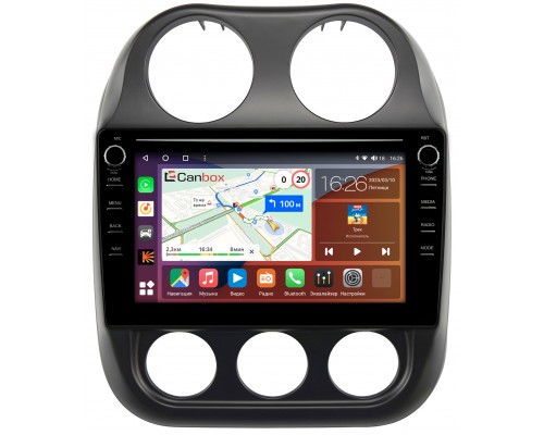 Jeep Compass, Liberty (Patriot) (2009-2016) Canbox H-Line 7897-10-810 на Android 10 (4G-SIM, 4/64, DSP, QLed) С крутилками