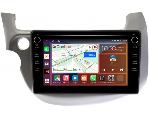 Honda Jazz II 2008-2014 (левый руль) Canbox H-Line 7897-1067 на Android 10 (4G-SIM, 4/64, DSP, QLed) С крутилками