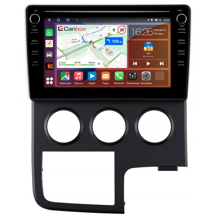Штатная магнитола Toyota HiAce (H300) (2019-2022) Canbox H-Line 7898-10-4846 на Android 10 (4G-SIM, 6/128, DSP, QLed) С крутилками